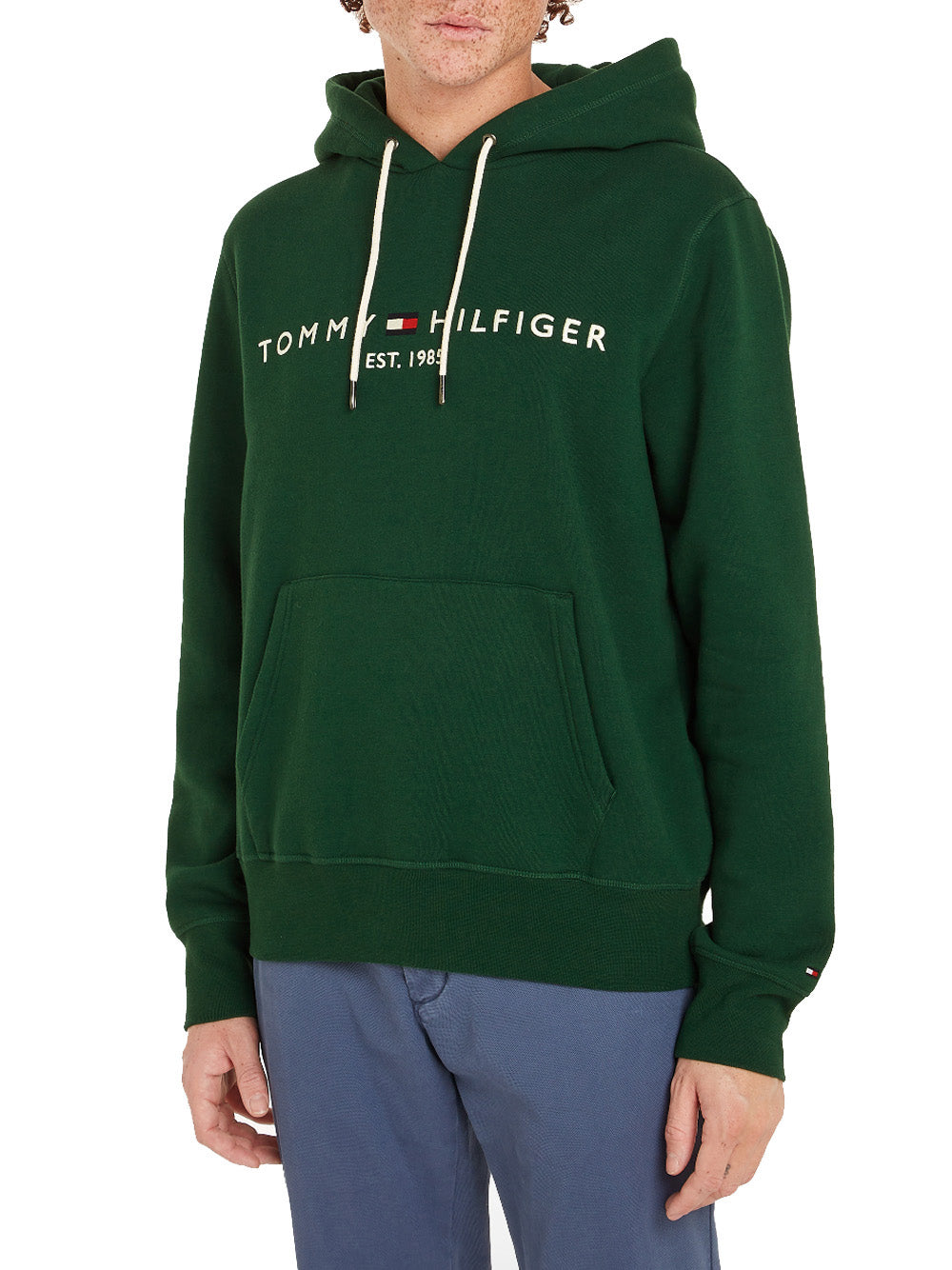 Tommy Hilfiger Felpa Cappuccio Uomo Verde scuro