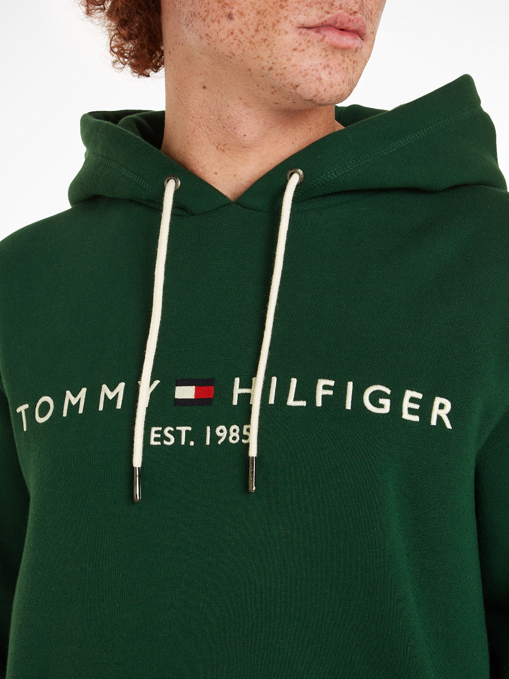 Tommy Hilfiger Felpa Cappuccio Uomo Verde scuro