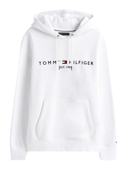 Tommy Hilfiger Felpa Cappuccio Uomo Bianco