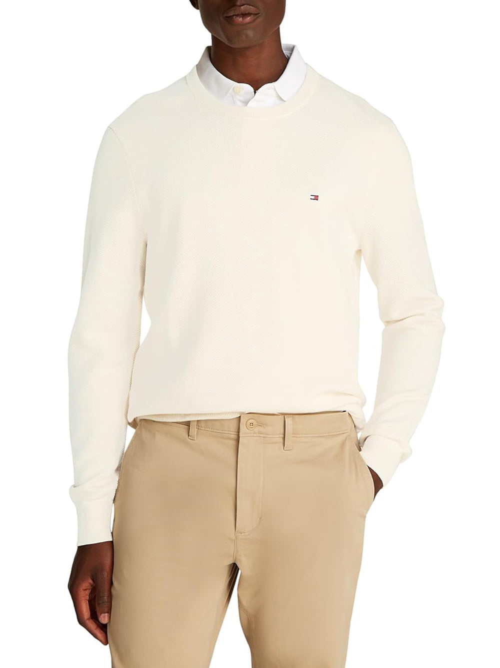 Tommy Hilfiger Maglia Uomo MW0MW36347 Avorio