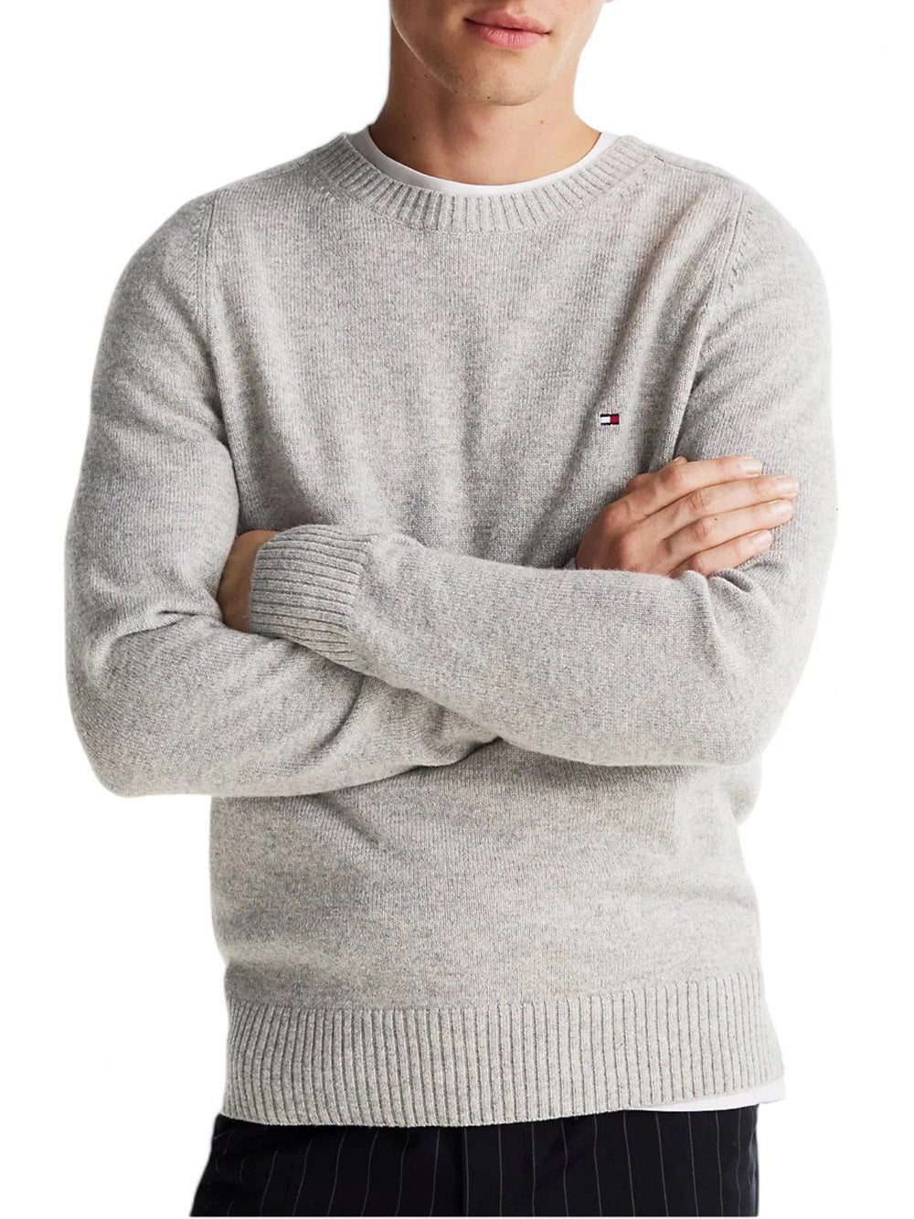 Tommy Hilfiger Maglia Uomo Grigio Chiaro