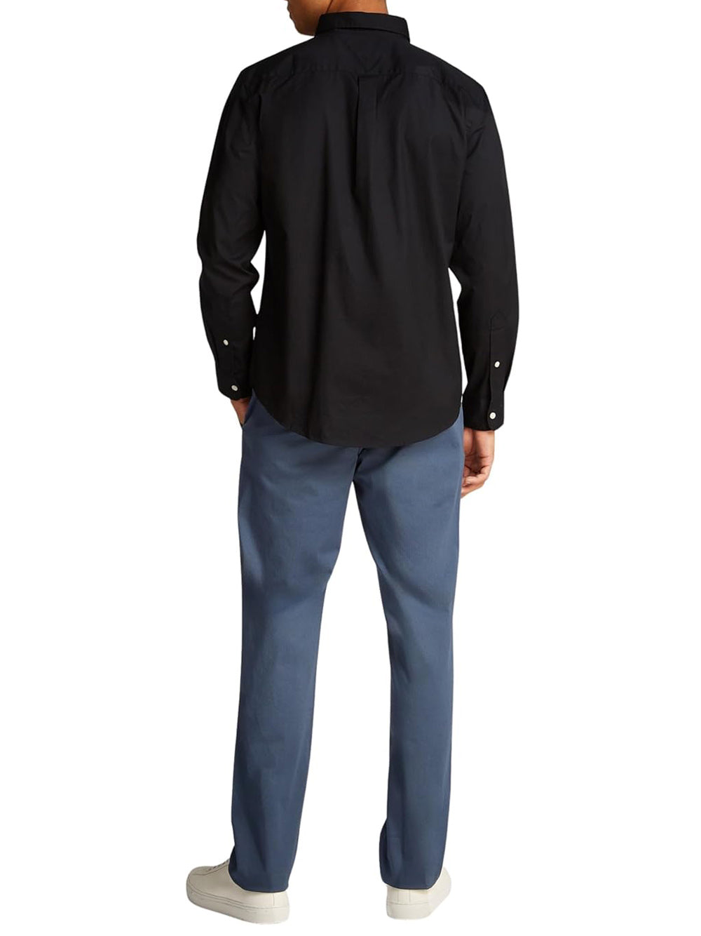 Tommy Hilfiger Camicia Elegante Uomo Poplin solid Nero