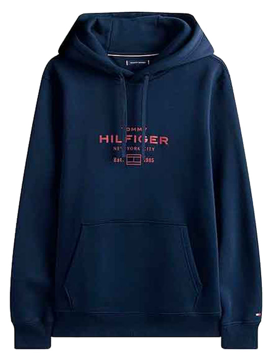 Tommy Hilfiger Felpa Cappuccio Uomo MW0MW40864 Blu