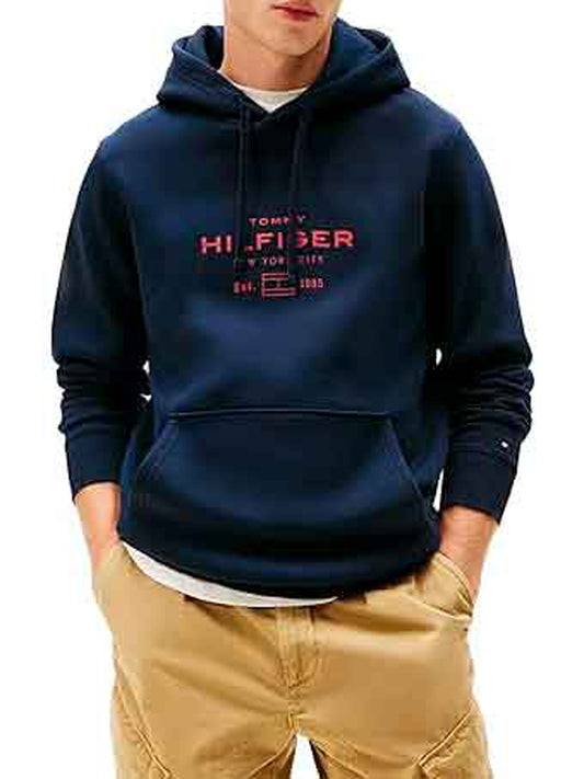 Tommy Hilfiger Felpa Cappuccio Uomo MW0MW40864 Blu
