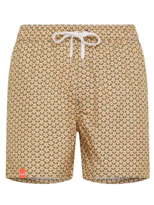 Shorts Mare Uomo Swim Pant Tie Pattern Arancione