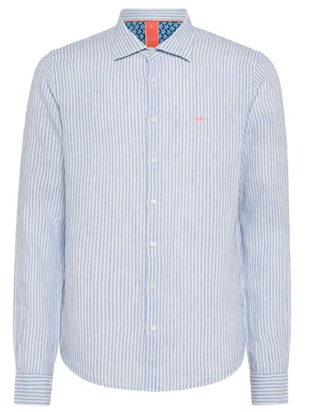 Camicia Uomo S34121 Bianco / azzurro