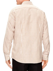 Camicia Uomo MW0MW34633 Beige Scuro / Bianco Ottico