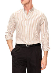 Camicia Uomo MW0MW34633 Beige Scuro / Bianco Ottico