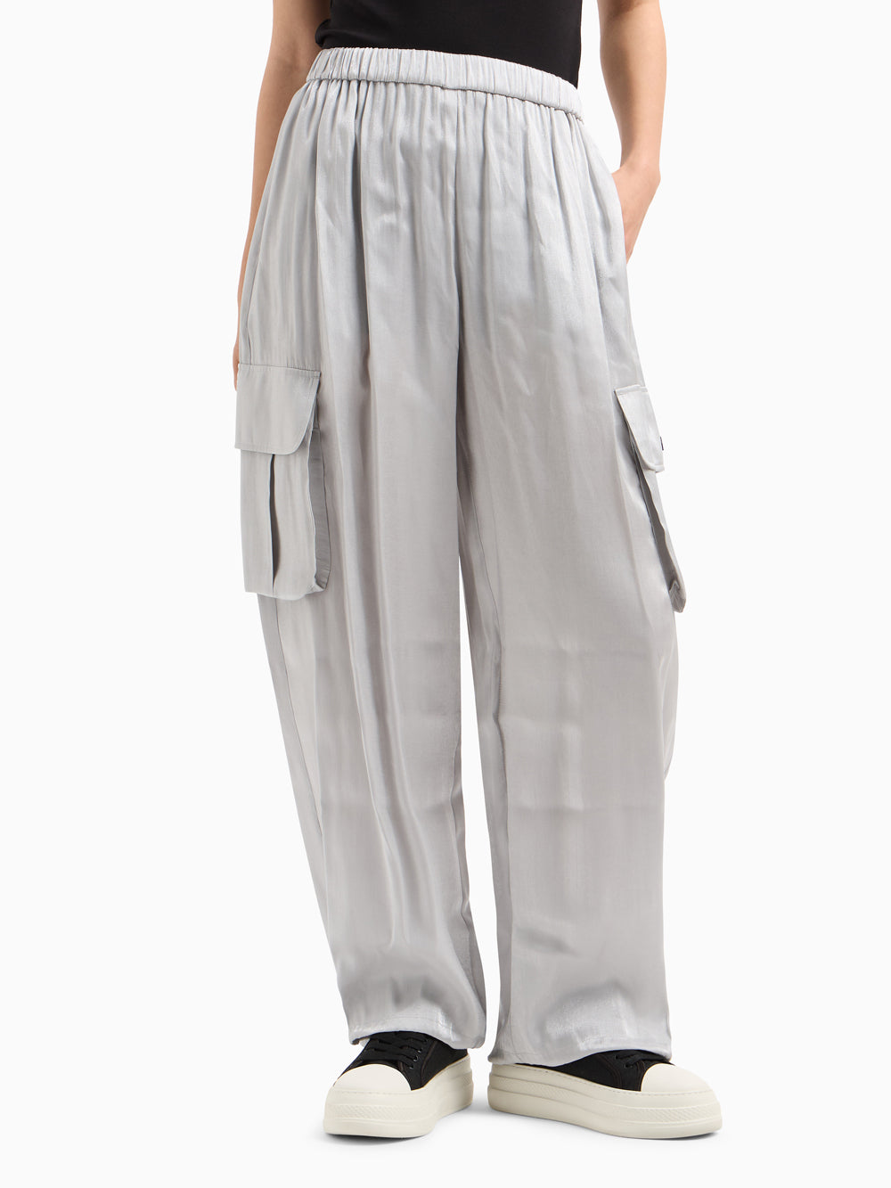 Pantalone Cargo Donna Bianco