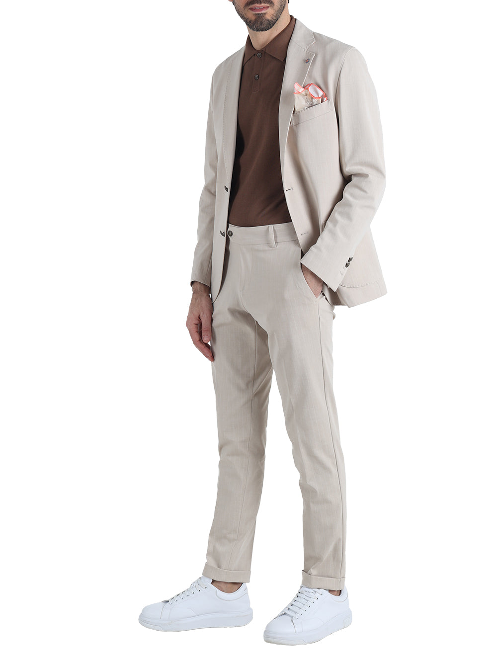 Abito Casual Uomo Beige