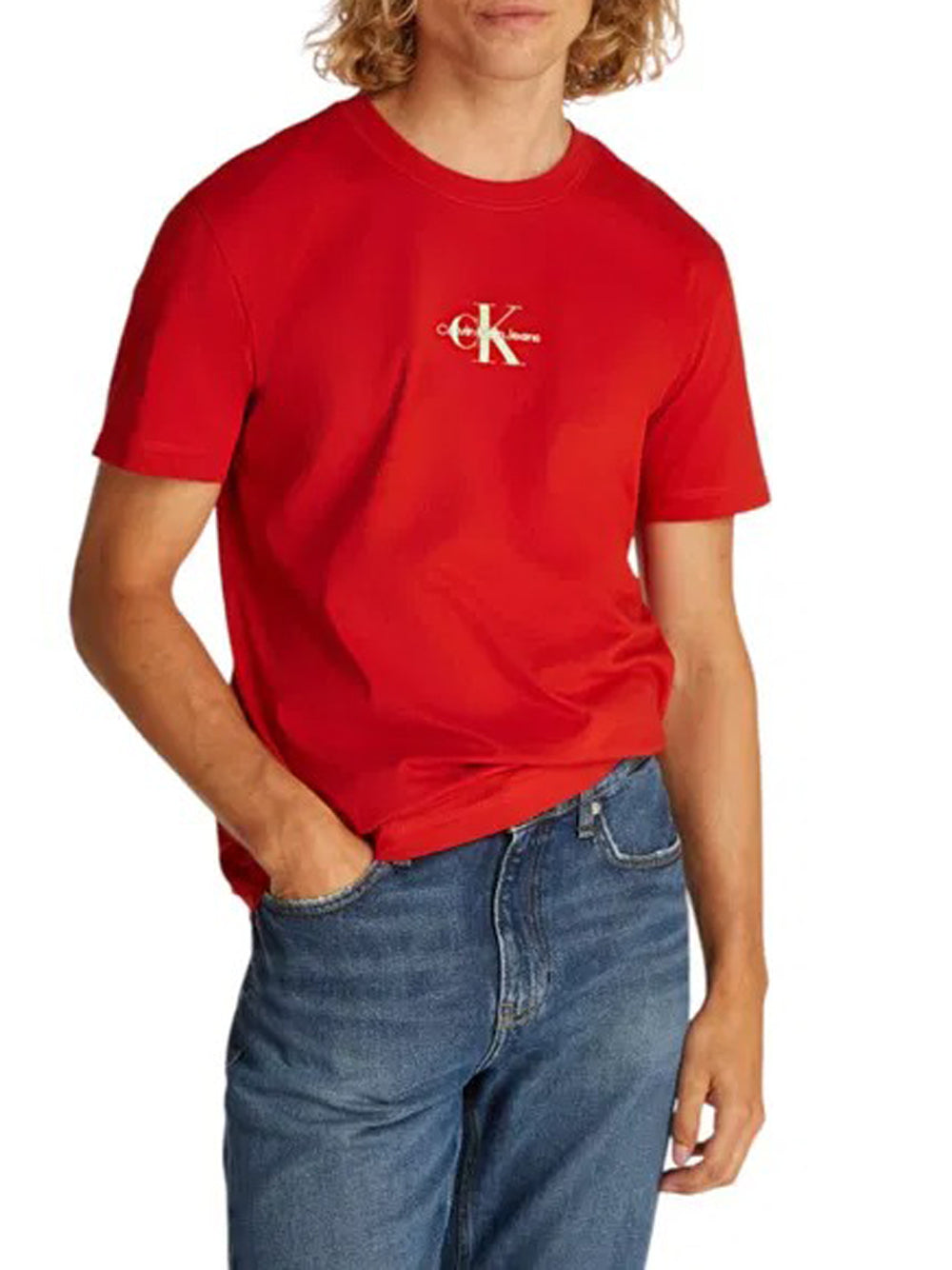 T-shirt Uomo Monologo Rosso