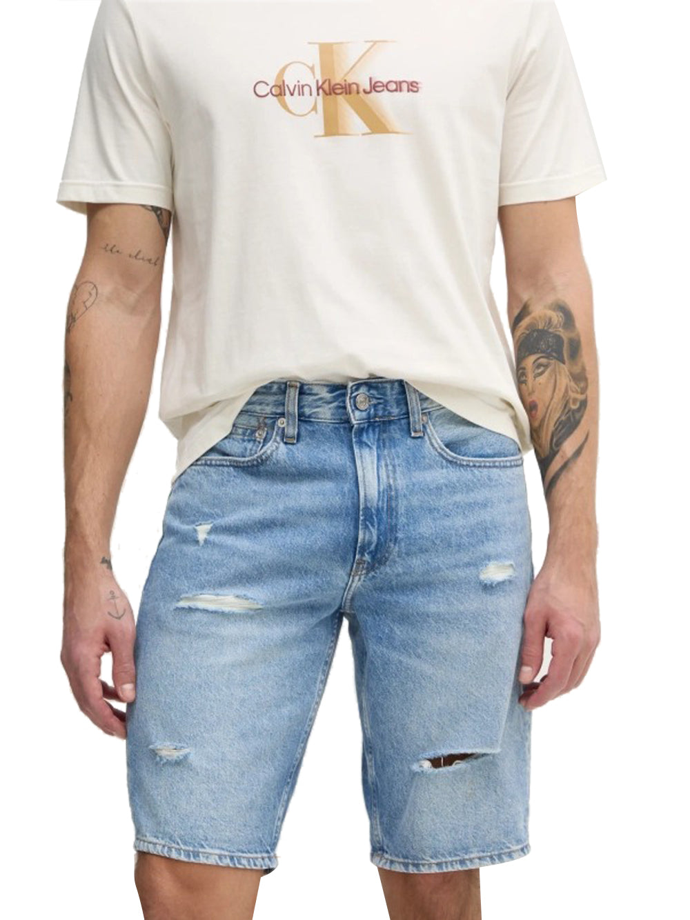 Calvin Klein Shorts Jeans Uomo J30J327188 Blu