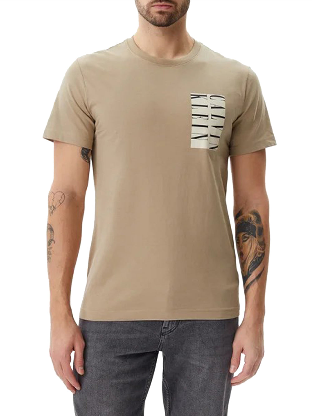 Calvin Klein T-shirt Uomo J30J327474 Beige