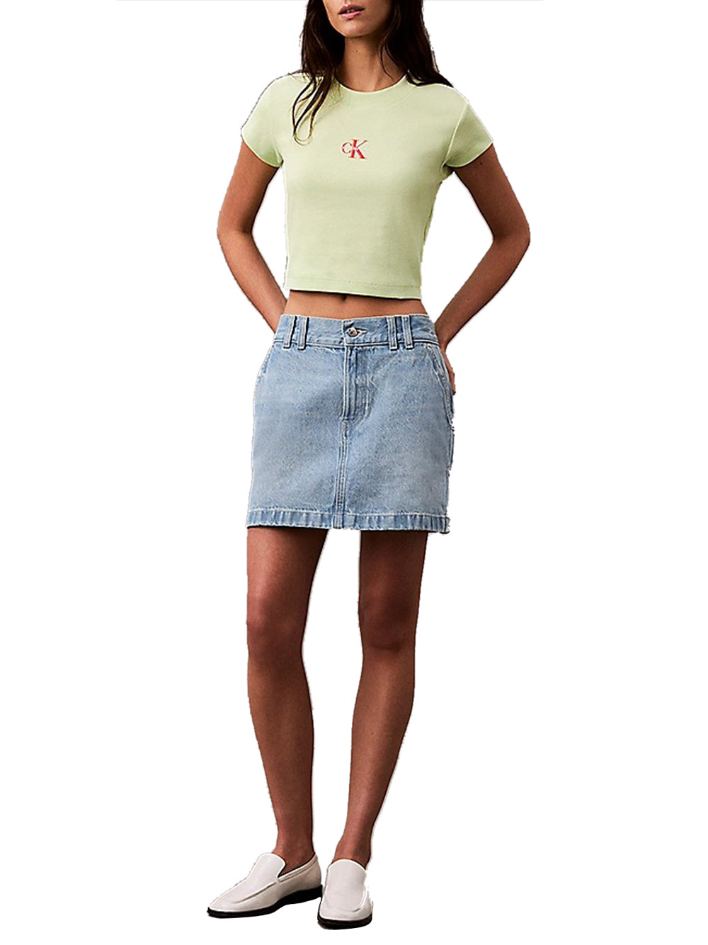 Calvin Klein T-shirt Donna LV047AB802 Verde