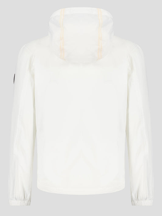 Giacca Leggera Unisex Hooded Windbreaker Bianco