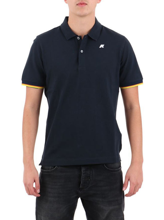 K-way Polo Uomo Vincent Pique Blu