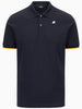 k way polo uomo vincent pique blu 35726