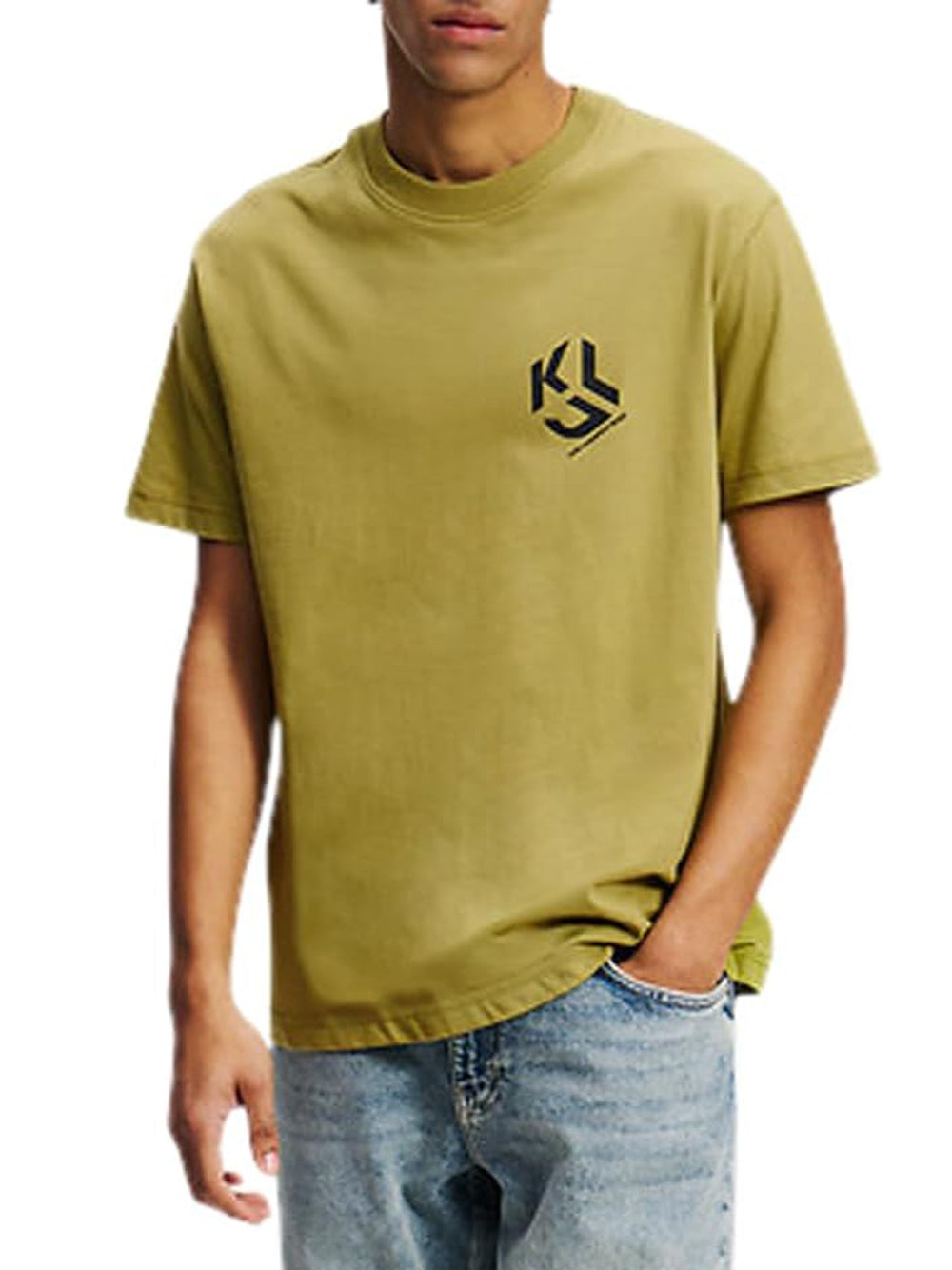 Karl Lagerfeld T-shirt Uomo Reg Monogram Verde
