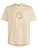 karl lagerfeld t shirt uomo curved hem shibori beige 8409432