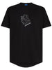 karl lagerfeld t shirt uomo curved hem shibori nero 4963086