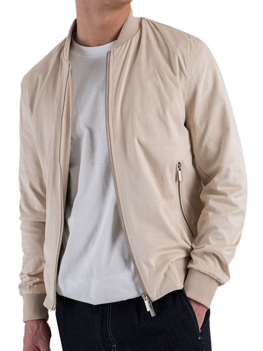 Over-D Giacca in Pelle Uomo OC1S2S5J04 Beige