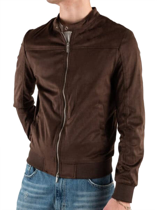 Over-D Giacca in Pelle Uomo OC1S2S5J07 Marrone