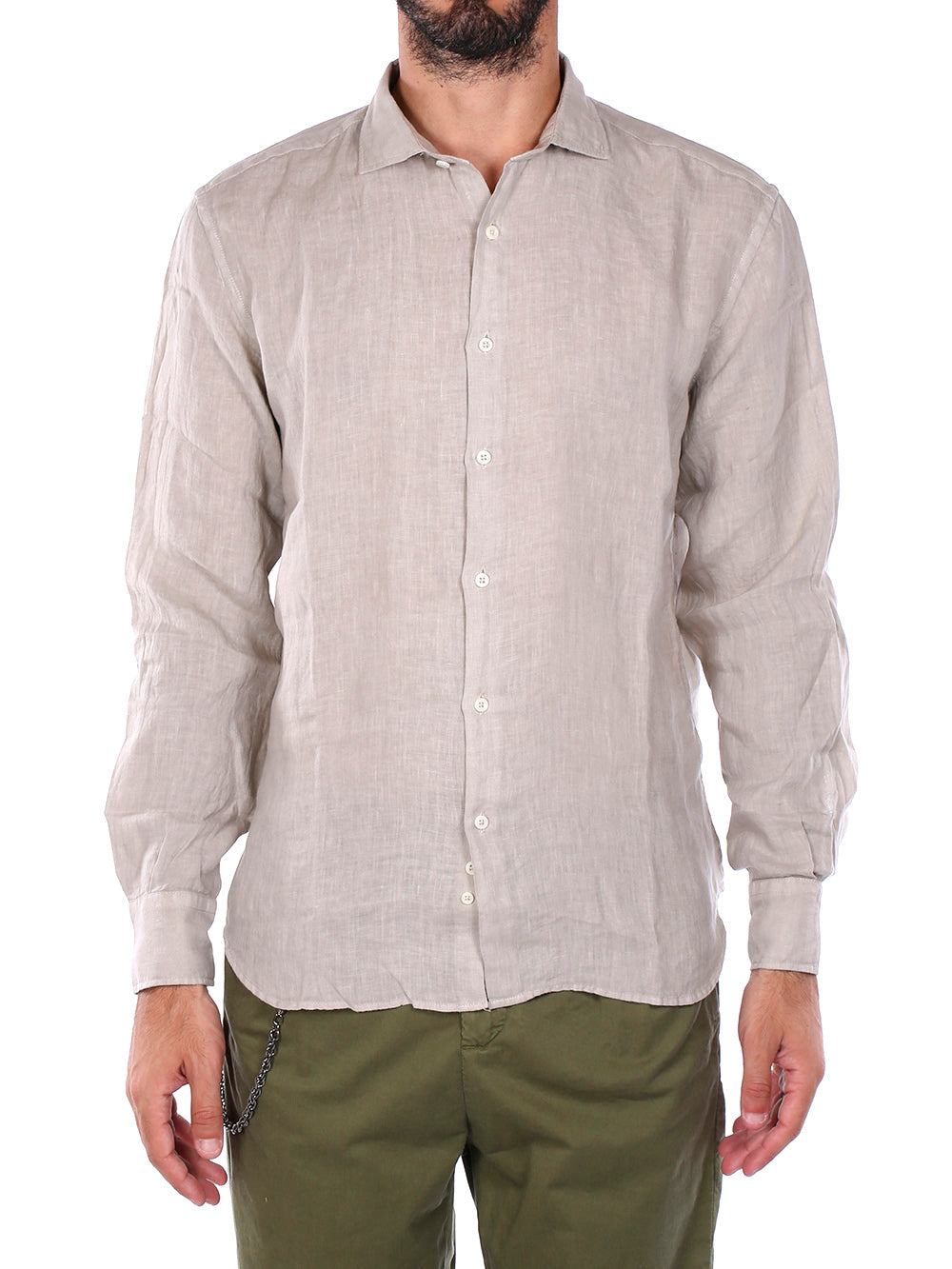 Savile Row Camicia Casual Uomo 25206 Beige