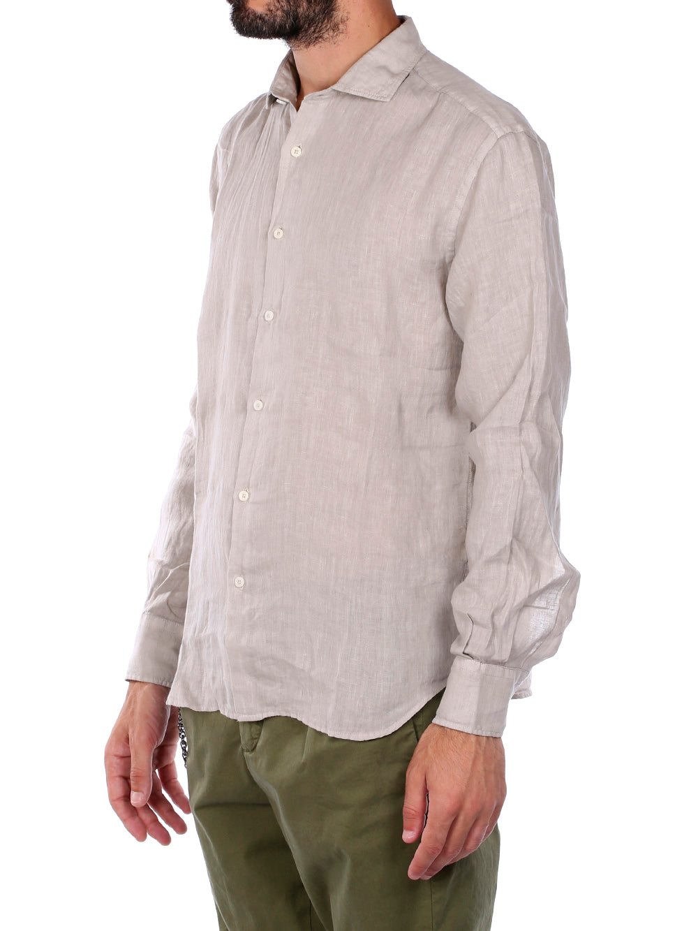 Savile Row Camicia Casual Uomo 25206 Beige