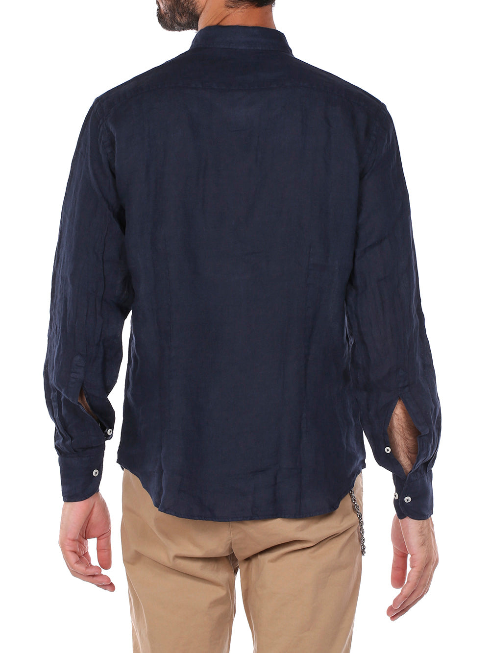 Camicia Casual Uomo francese Blu