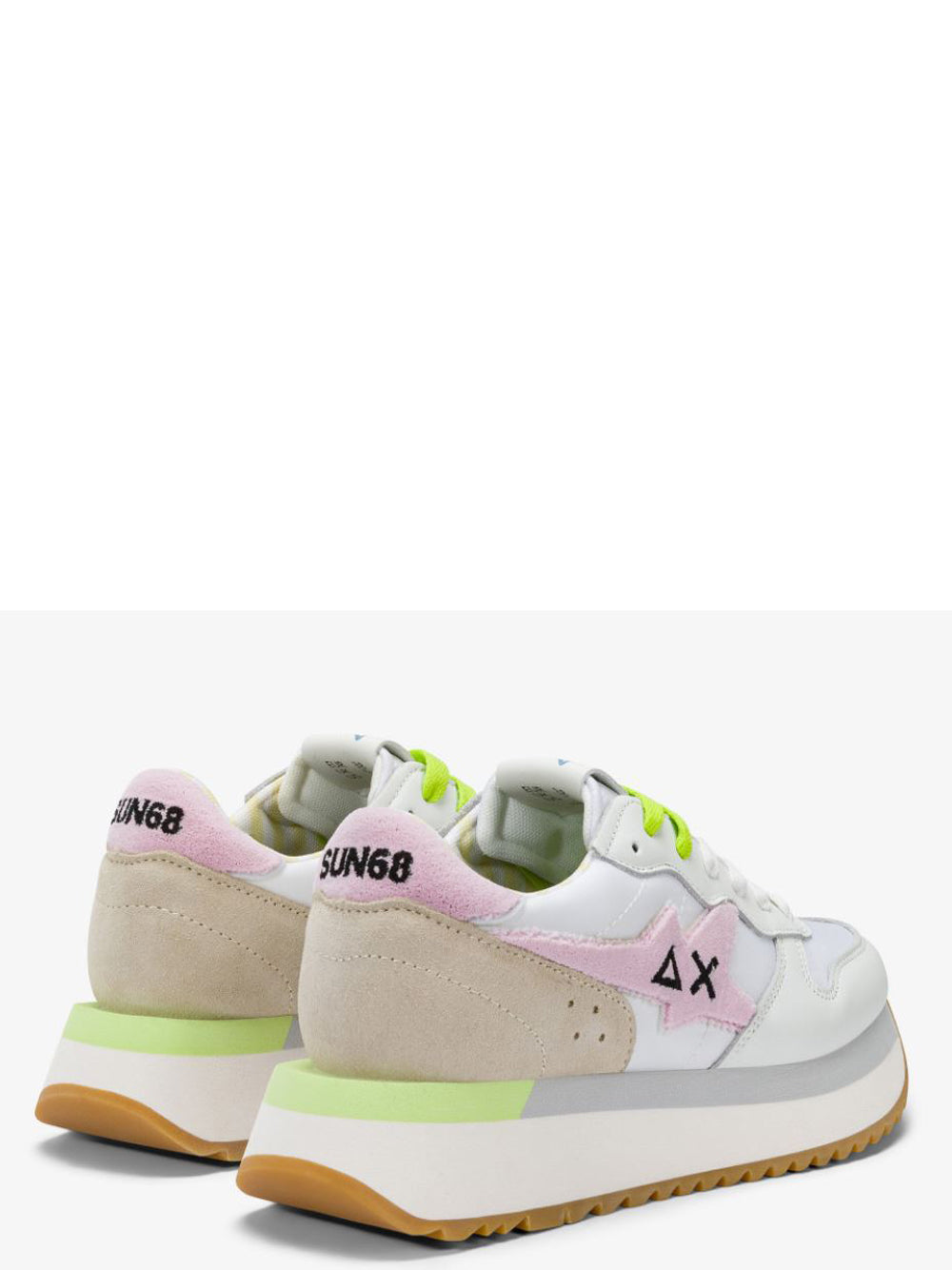 Sun68 Sneakers Donna Big Stargirl Spongee Logo Bianco