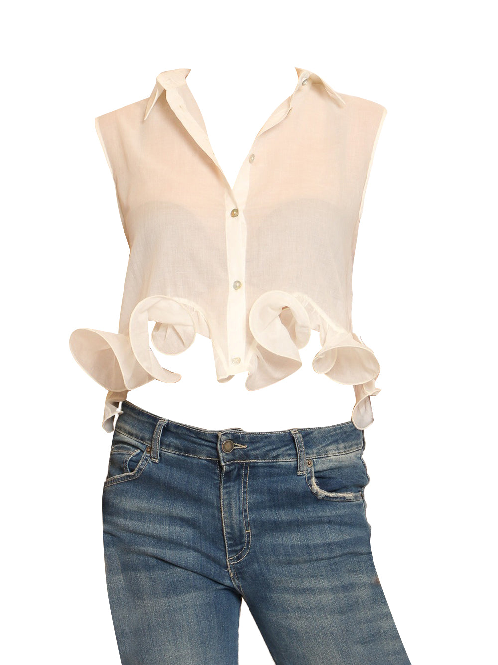 Camicia Casual Donna Beige