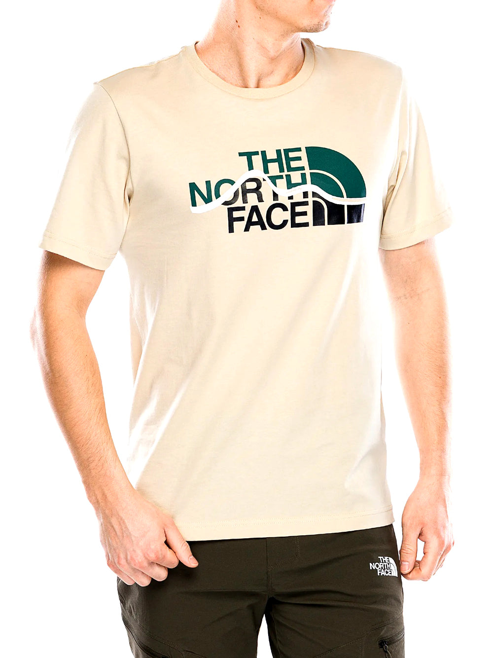 The North Face T-shirt Uomo Mountain Line Beige