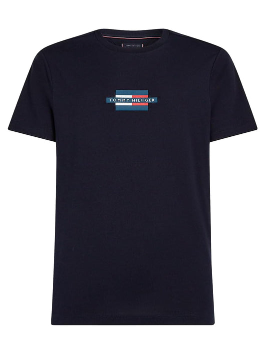 Tommy Hilfiger T-shirt Uomo Flag Blu