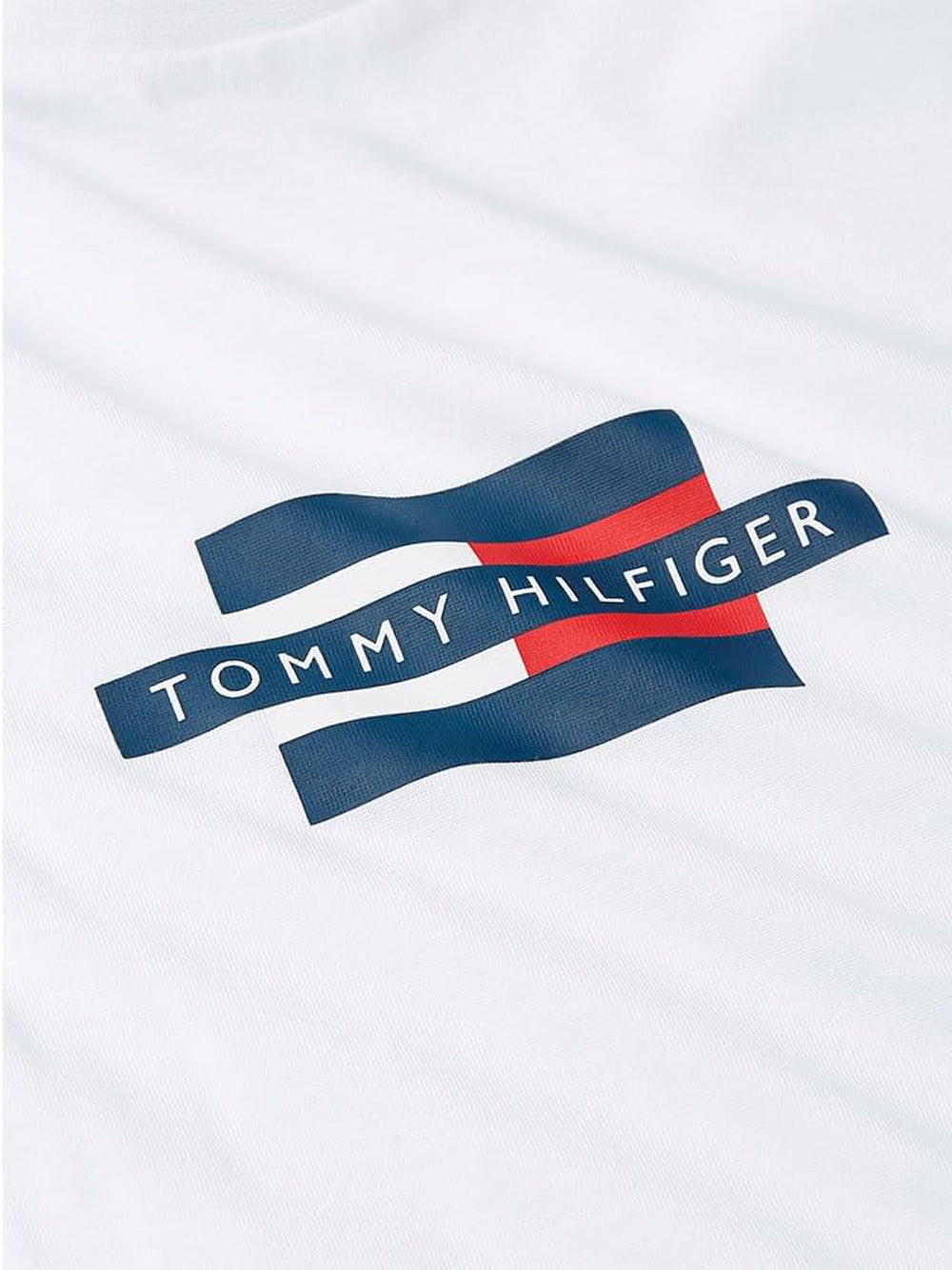 Tommy Hilfiger T-shirt Uomo Flag Bianco