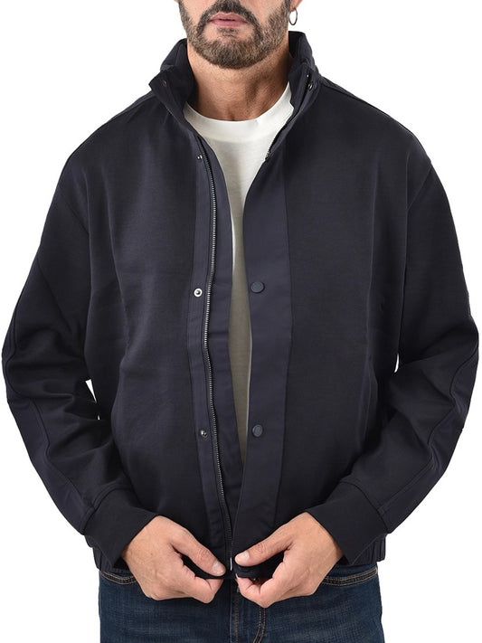Felpa Cappuccio Uomo Navy scuro