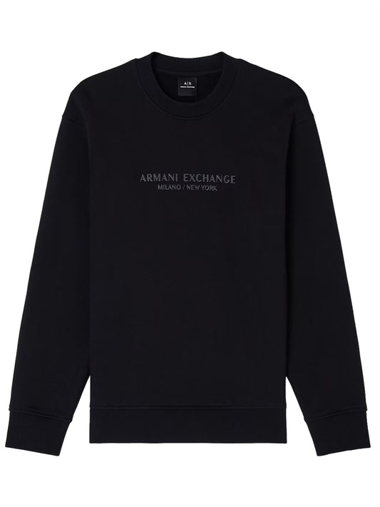 Felpa Girocollo Uomo Nero