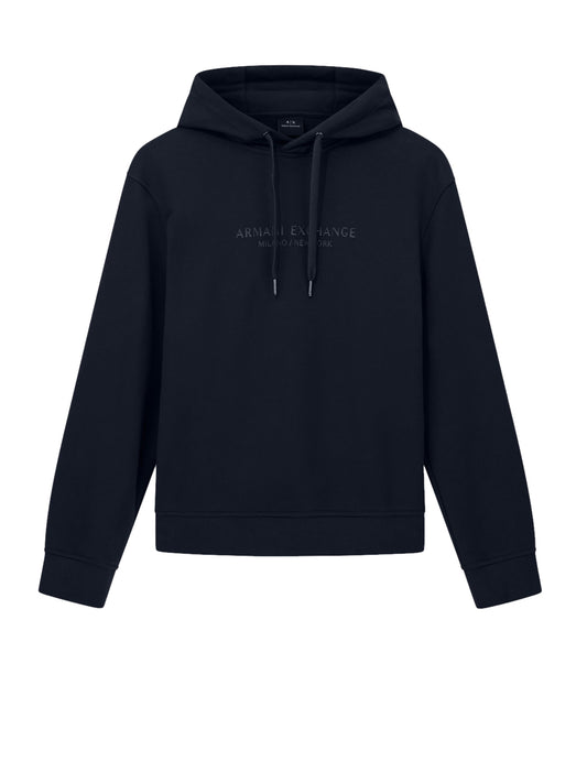 Felpa con Zip Uomo Navy scuro
