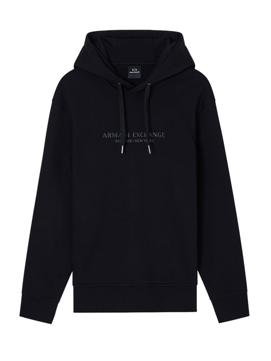 Felpa con Zip Uomo Nero