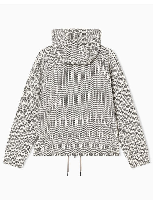Felpa con Zip Uomo Crema