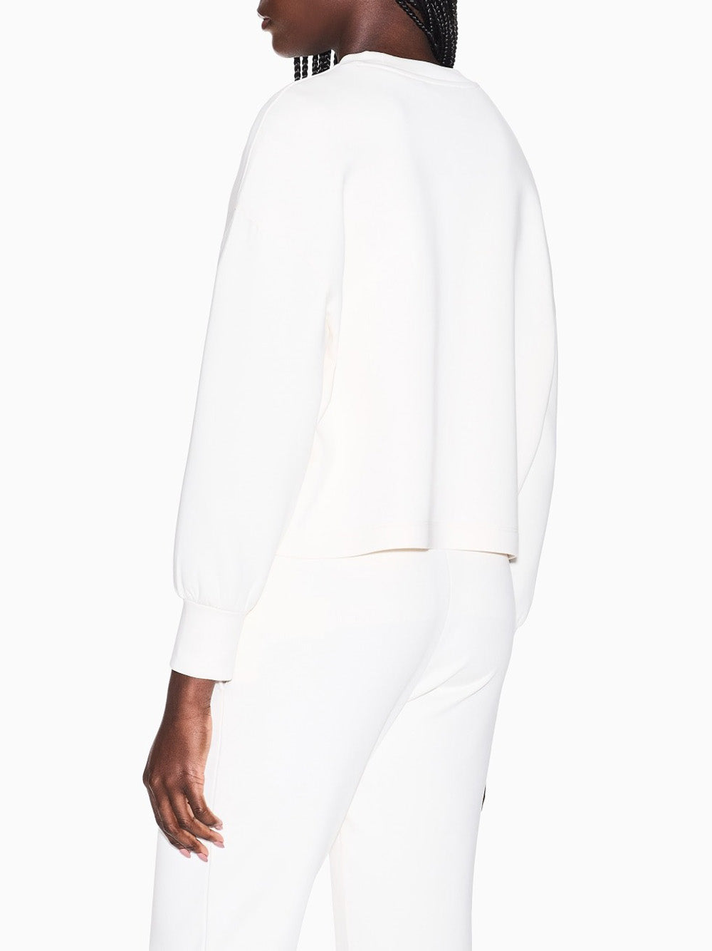 Felpa Girocollo Donna Bianco