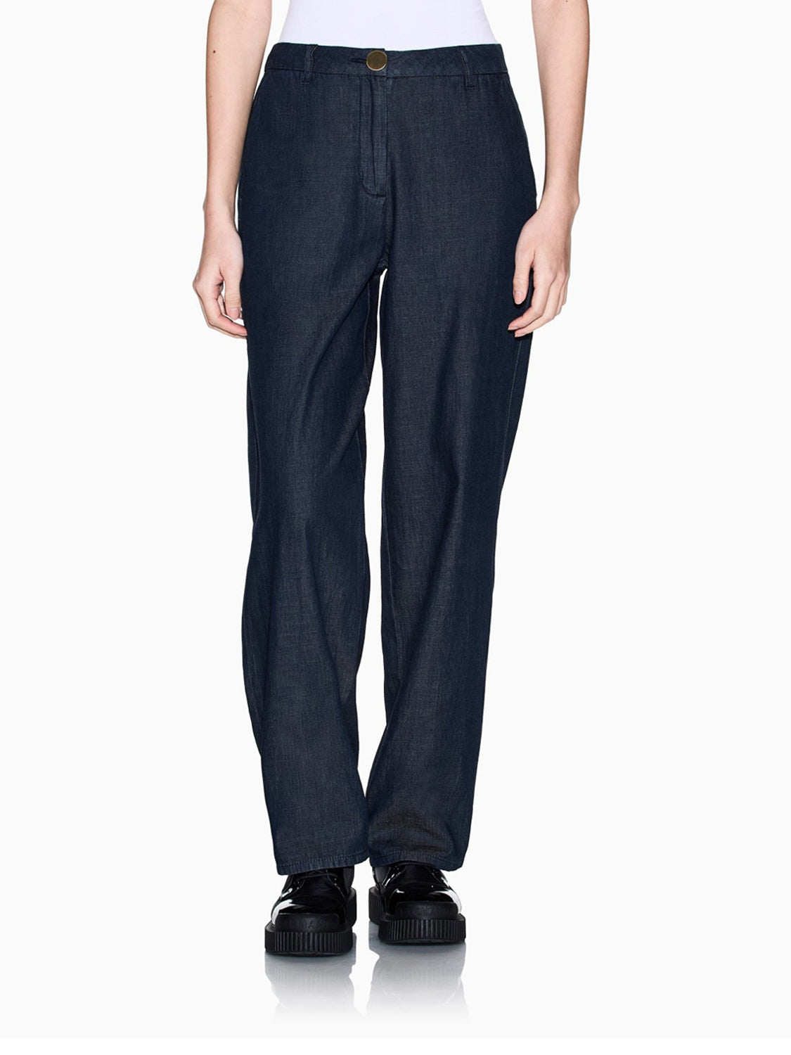 Jeans Largo Donna Denim