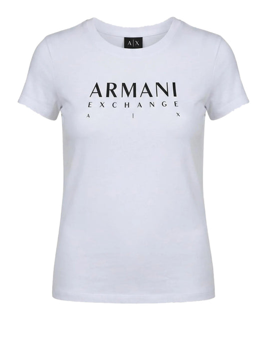 Armani Exchange T-shirt Donna Bianco ottico