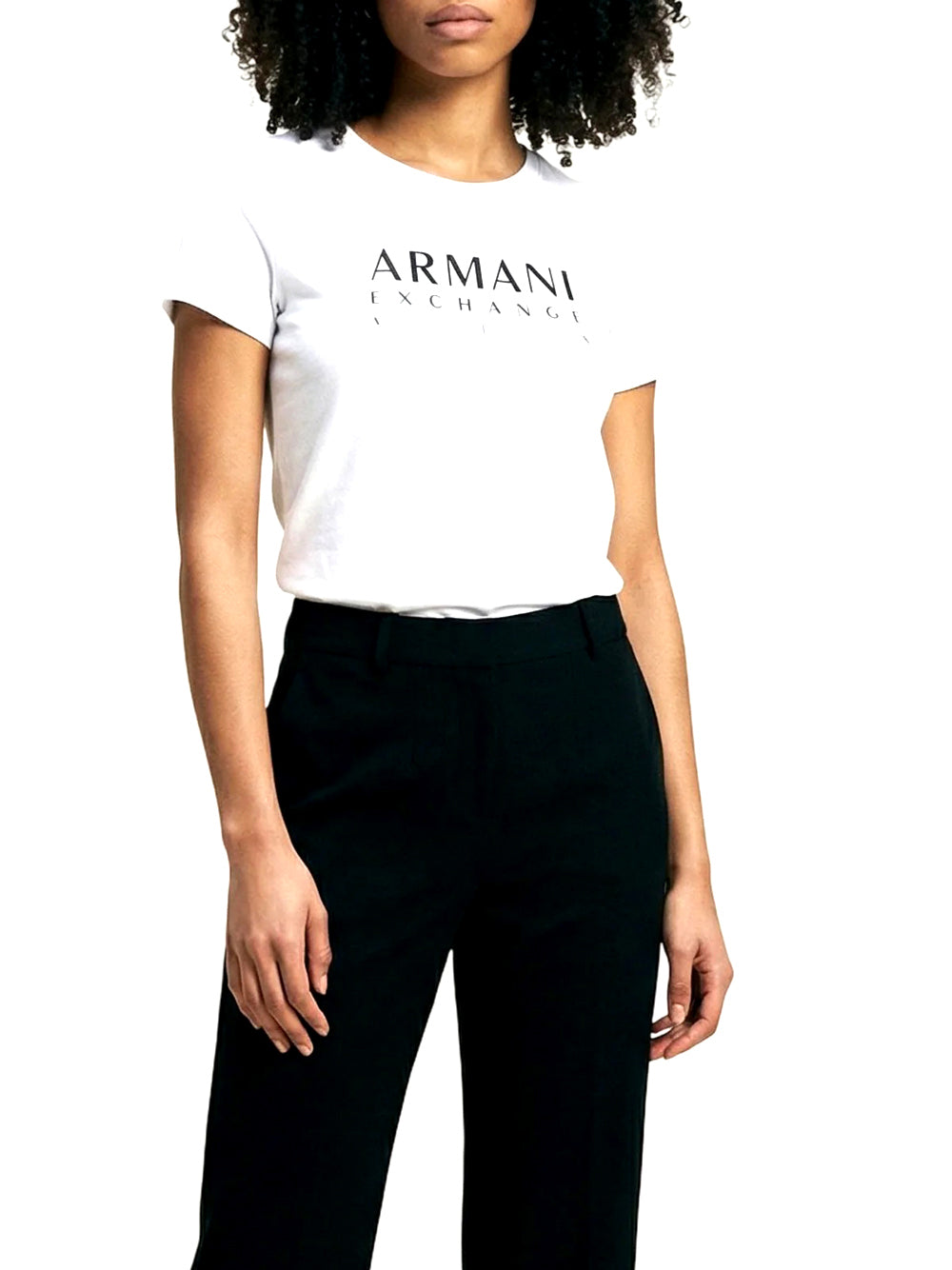 Armani Exchange T-shirt Donna Bianco ottico