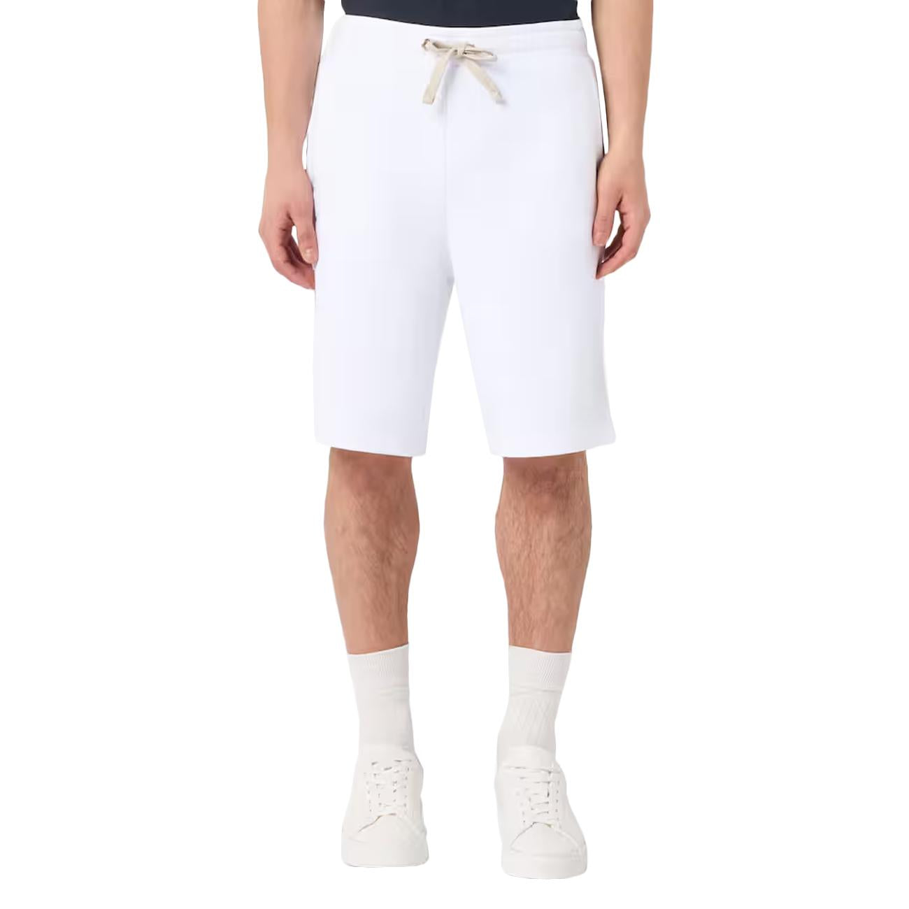 Blauer Shorts Uomo Summer Bianco ottico