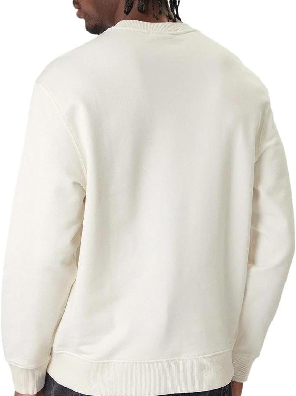 Felpa Girocollo Uomo Bianco sporco