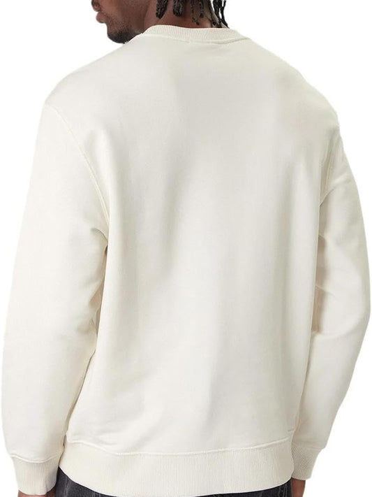 Felpa Girocollo Uomo Bianco sporco