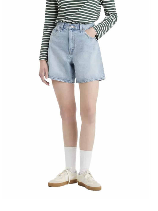 Shorts Jeans Donna High Baggy Denim