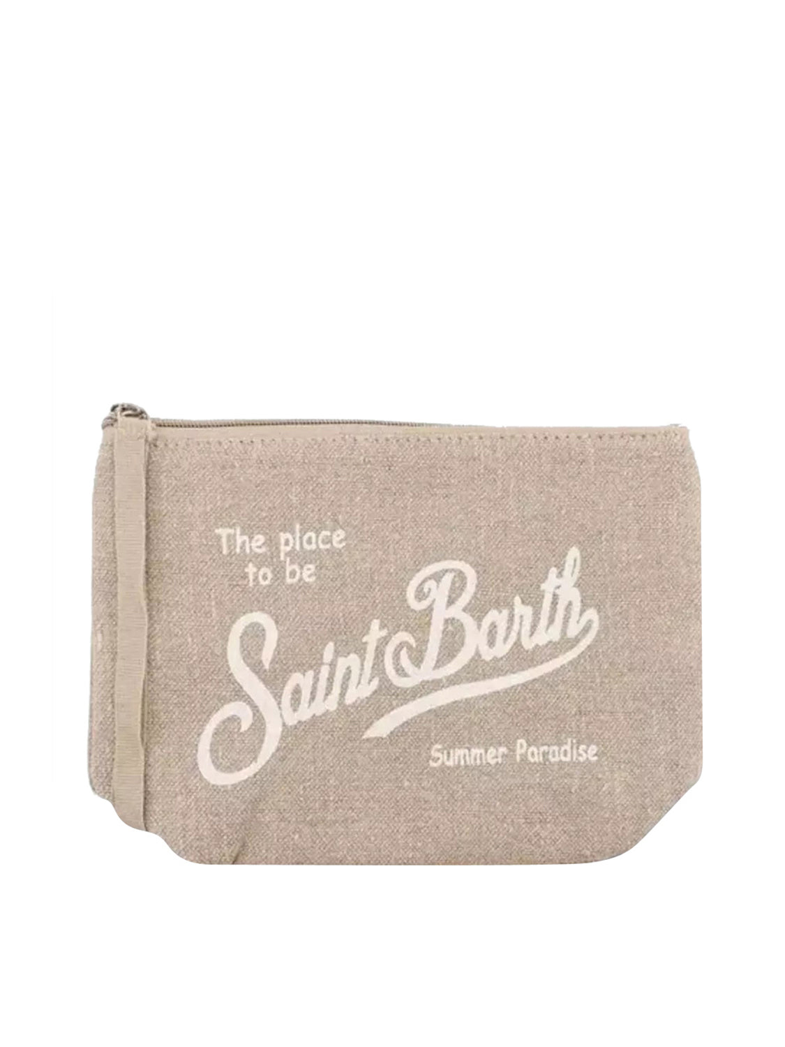 Borsa Pochette Unisex Aline Linen Beige