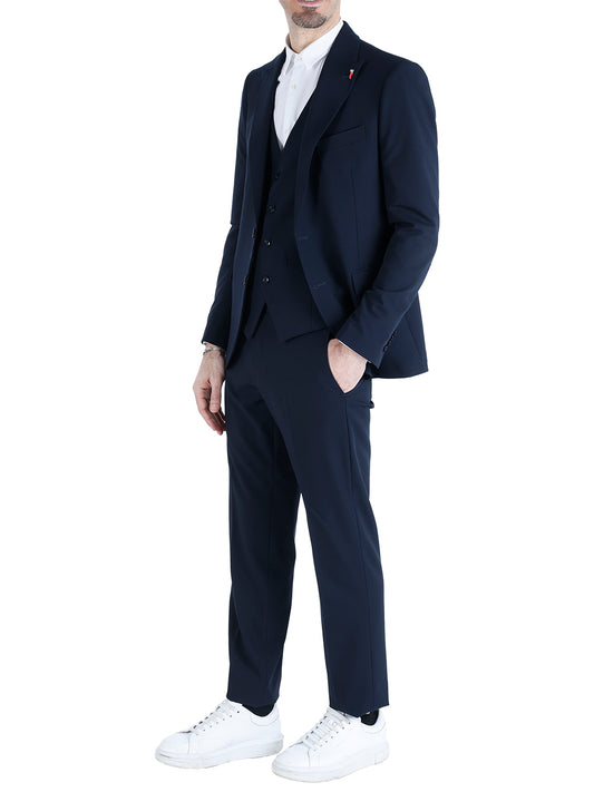 Abito Casual Uomo 3 pezzi Blu