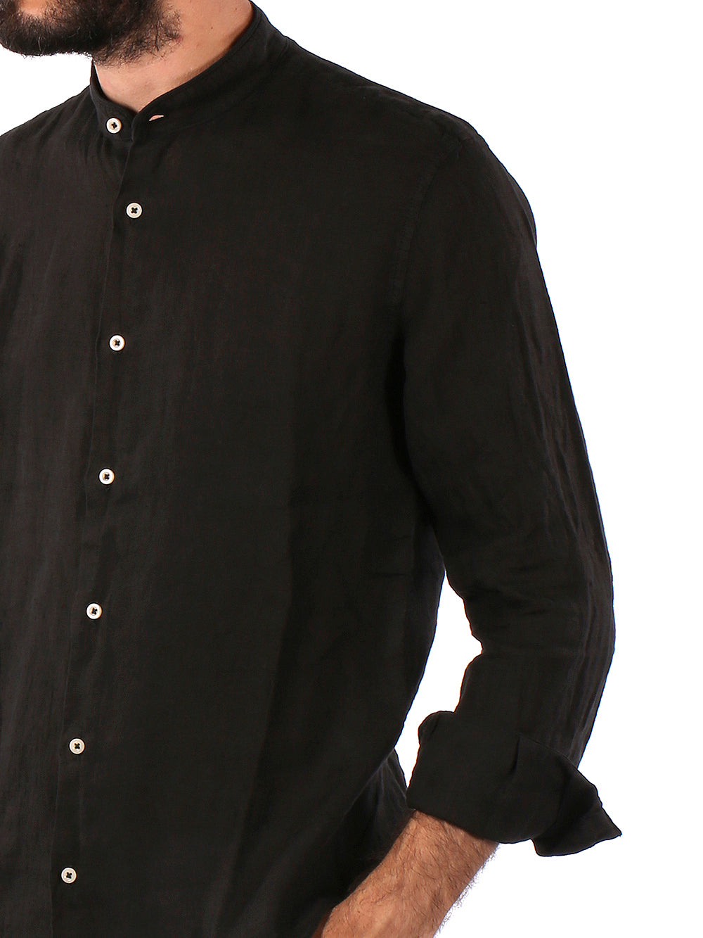 Savile Row Camicia Casual Uomo coreana m/l Nero